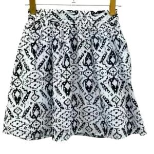 Women’s Mini Skirt Summer Black White Aztec Celeste Sur La Vague New S-M